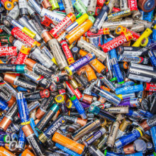 Batterier på genbrugsplads