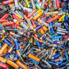 Batterier på genbrugsplads