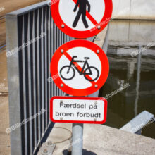 Skilt fodgængere og cyklister forbudt