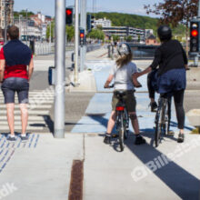 Cykelister og fodgængere i lyskryds